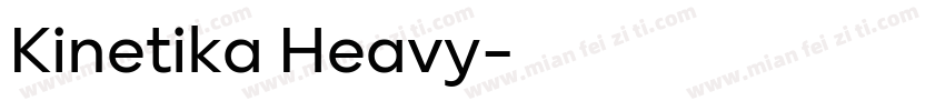 Kinetika Heavy字体转换